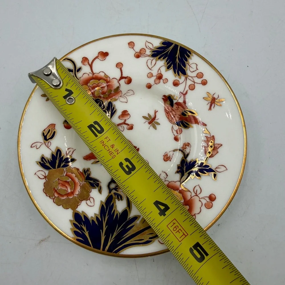 Coalport Bone China Hong Kong Demitasse Espresso Cup Saucer England Imari 1970s